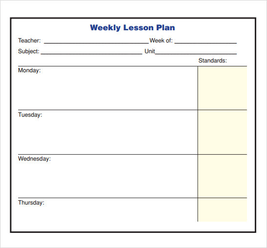 10 Sample Lesson Plans Sample Templates