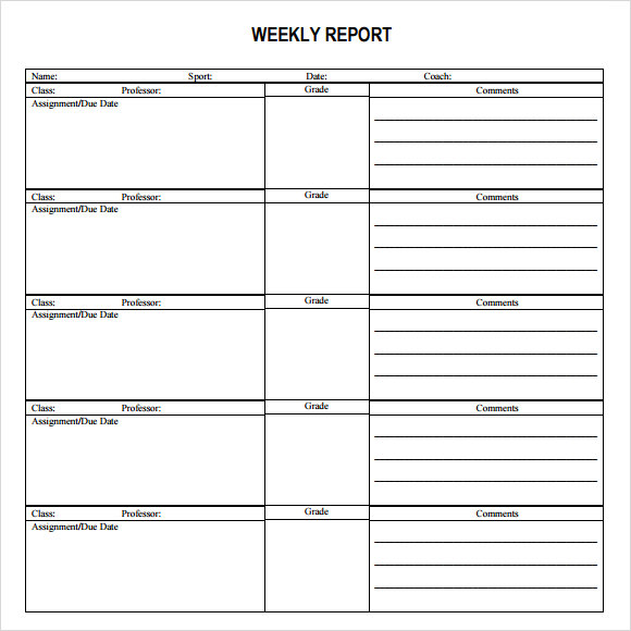 FREE 18+ Weekly Report Templates in Google Docs MS Word Apple Pages