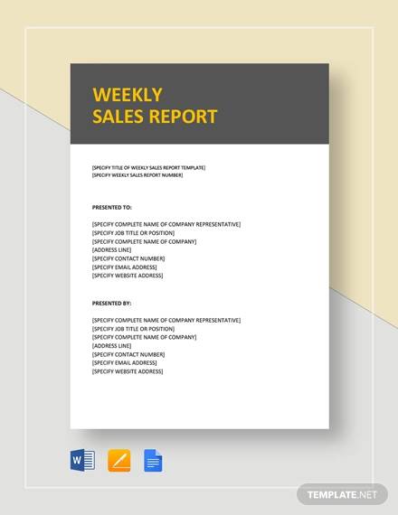 FREE 25+ Sample Weekly Report Templates in MS Words | PDF ...