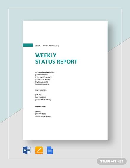 FREE 25+ Sample Weekly Report Templates in MS Words | PDF ...