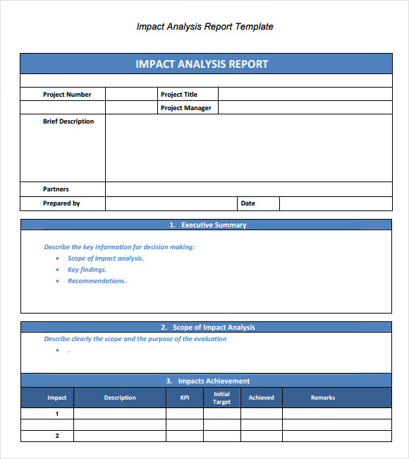 Project Analysis Report Template