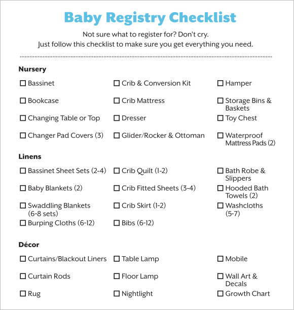 baby registry checklist 2