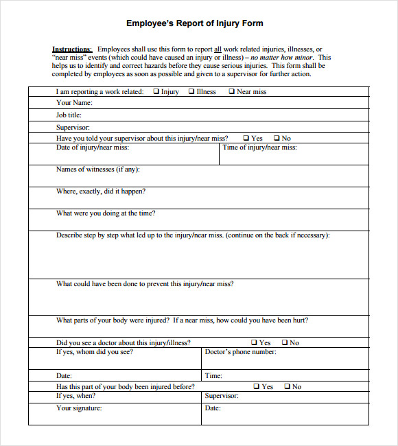 basic incident report template