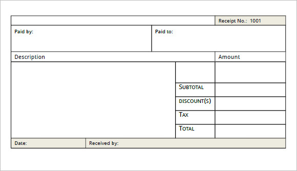 22 blank receipt templates free samples examples