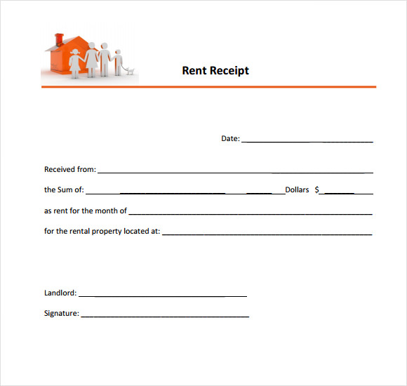 blank rent receipt template