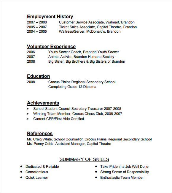 sample resume for cashier pdf