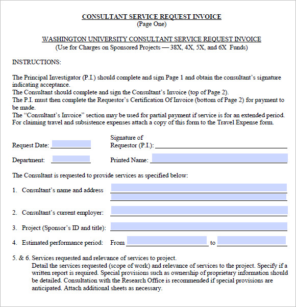 How to write a bill for consulting services