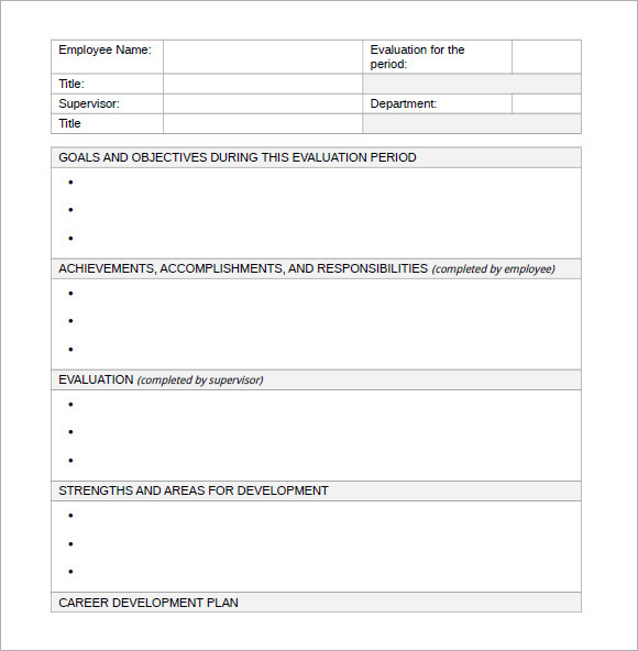 employee evaluation form 3