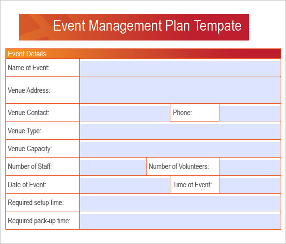 event management plan