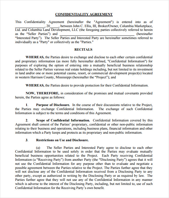 exclusivity agreement template pdf