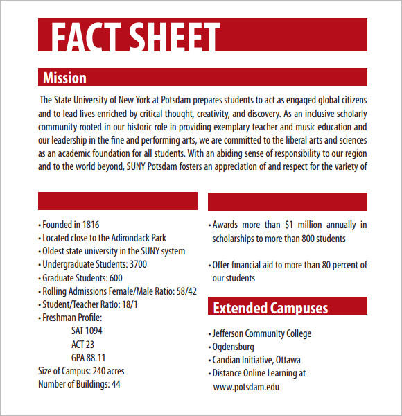 Fact Sheet Template â€