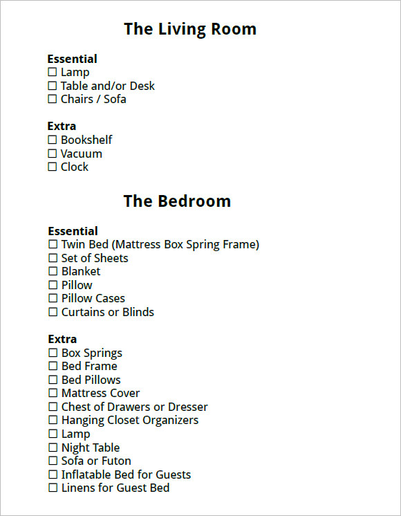 new apartment checklist 1