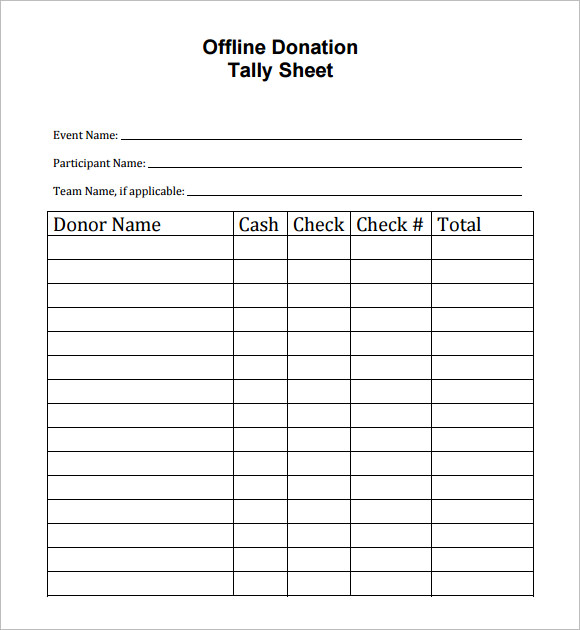 10+ Sample Donation Sheets Sample Templates
