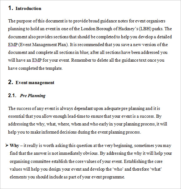 intro to event planning case study