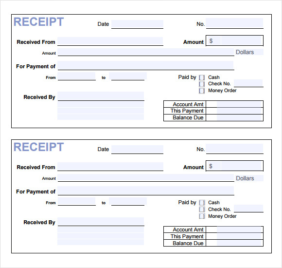 free 17 payment receipt templates in excel ms word number pages