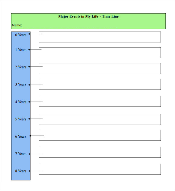 printable personal timeline