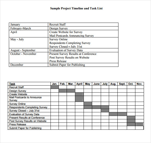 project timeline template free