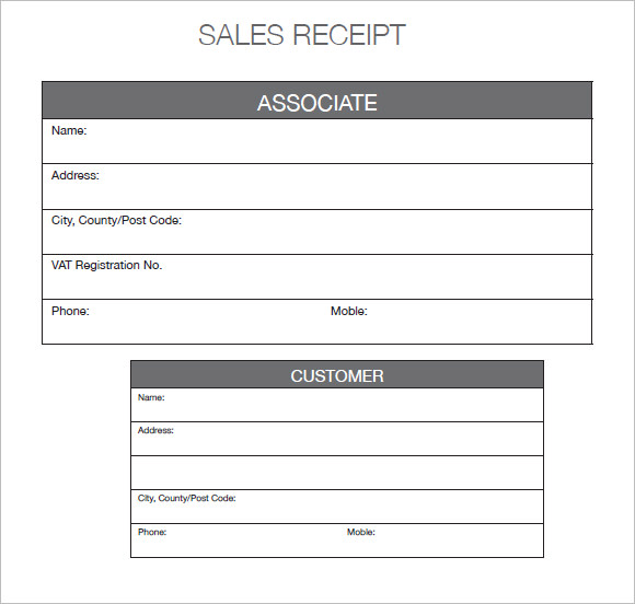 9 sales receipt templates free samples examples