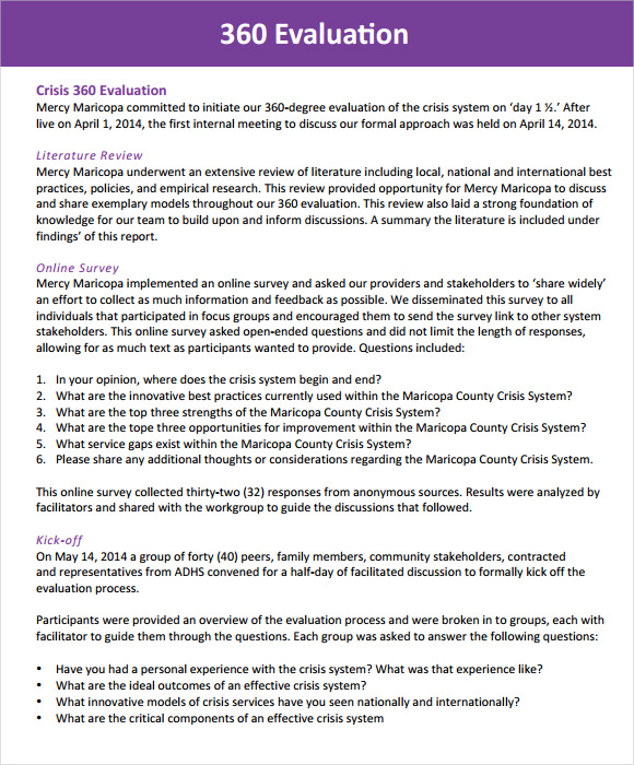 sample 360 evaluation form