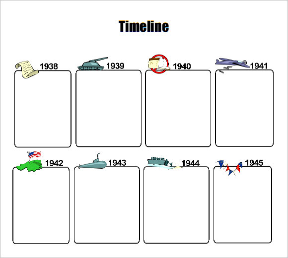 kids history timeline template word