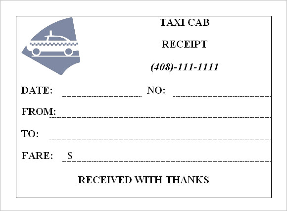 taxi cab receipt