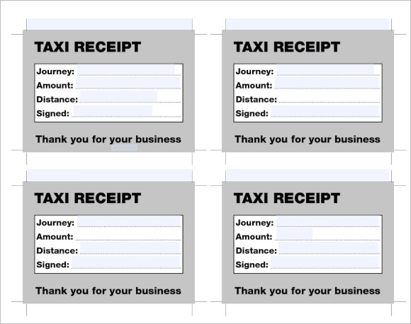 taxi receipt pdf