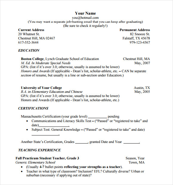 Sat score resume example