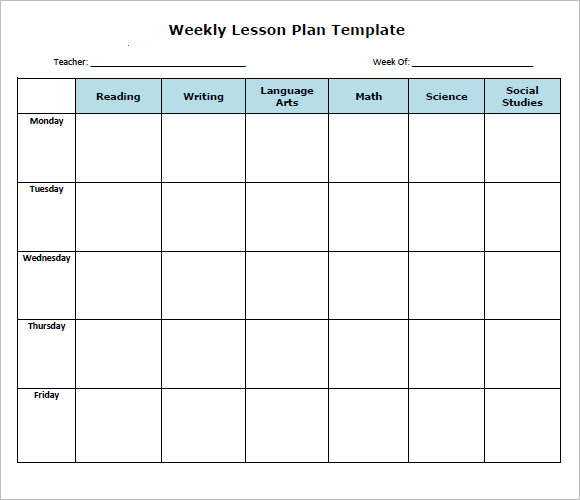 teacher daily schedule template free