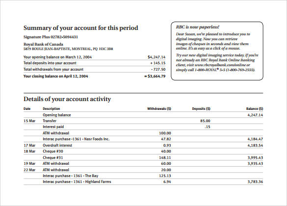 bank account statement%ef%bb%bf