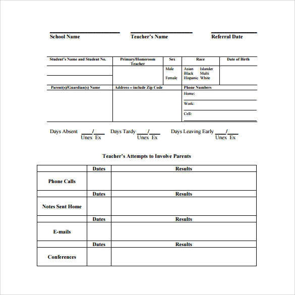 attendance tracker template