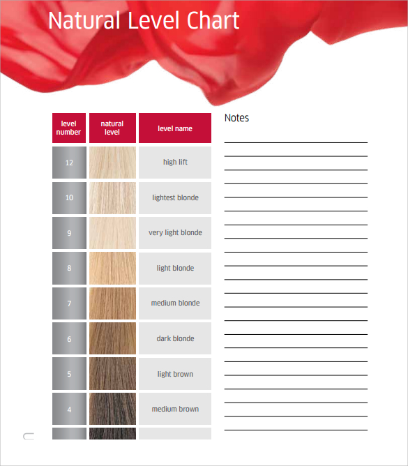 natural hair color chart template
