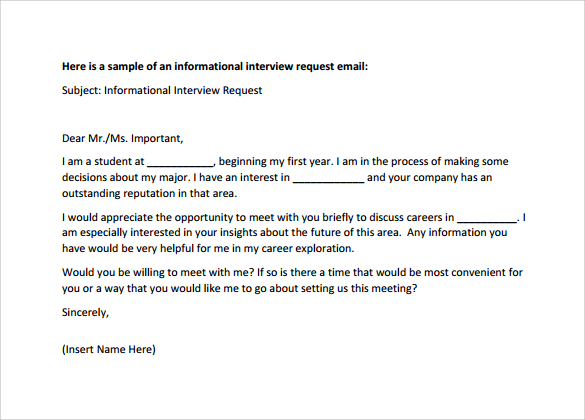 How to write informational interview requests