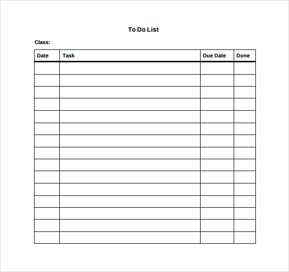 Free 8 To Do List Samples In Pdf