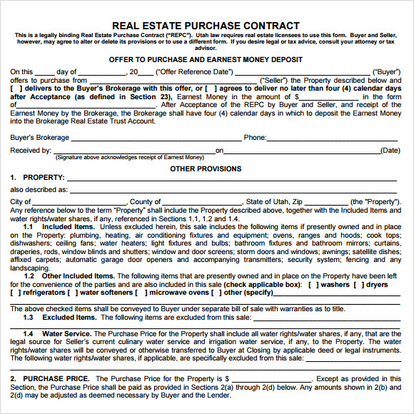 FREE 13+ Sample Real Estate Purchase Agreement Templates in PDF MS