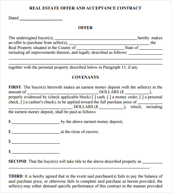 Free Simple Real Estate Purchase Agreement Template