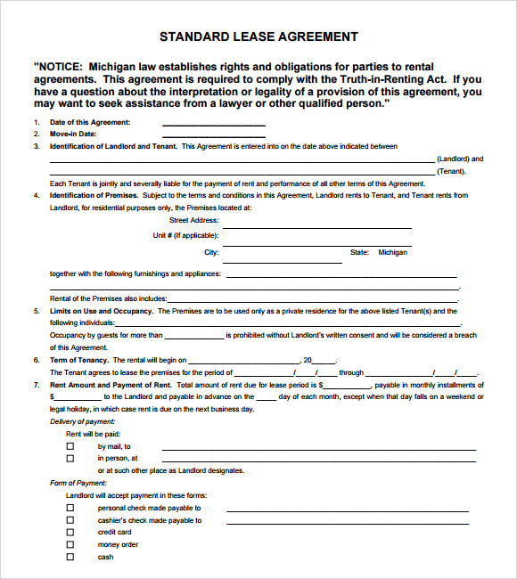 lease agreement example