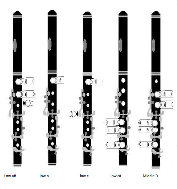 FREE 21+ Sample Flute Fingering Chart Templates in PDF | MS Word