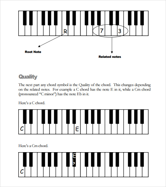 FREE 14 Piano Chord Chart Templates In PDF