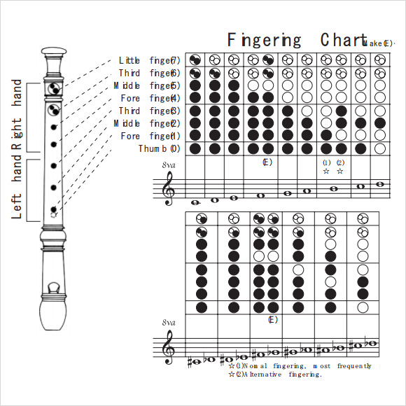 FREE 7 Recorder Finger Chart Samples In PDF