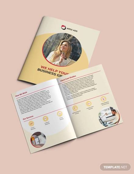 advertising consultant bi fold brochure template