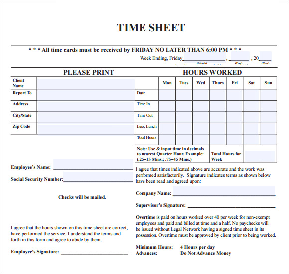 attorney time sheets