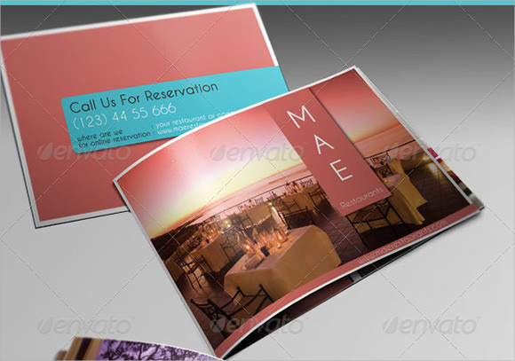 clean restaurant brochure template