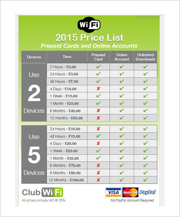 club wifi multi price list 2015 pdf1
