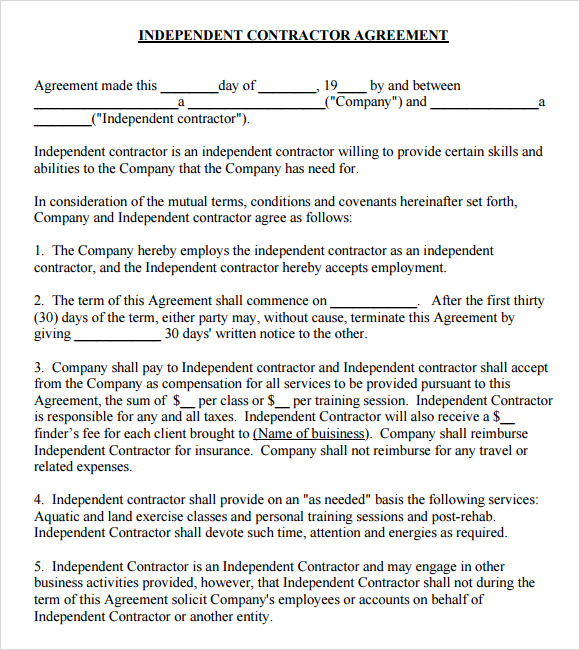 contract outline template