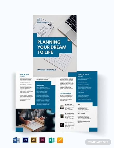 estate planning bi fold brochure template