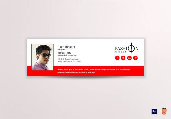 fashion email signature template