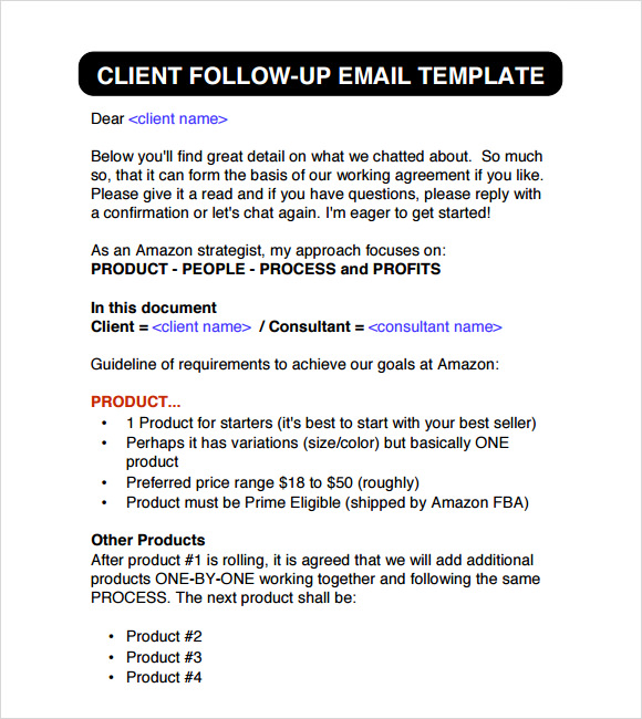 FREE 5 Sample Follow Up Emails In PDF