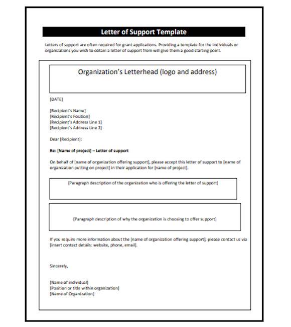 FREE 12+ Letter of Support Templates in MS Word Apple Pages Google