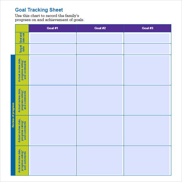 8+ Goal Tracking Samples | Sample Templates