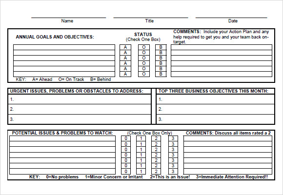 Goal Tracking Template PDF